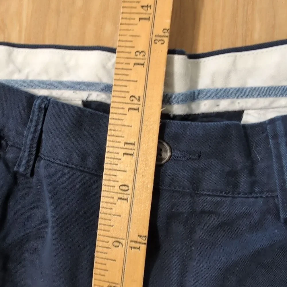 Polo Ralph Lauren Men's Flat Front Navy Blue Straight Bold‎ Logo Pants 36x30